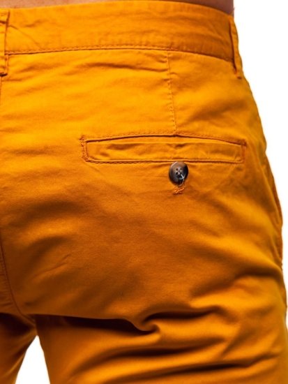 Pantaloni tipo chino da uomo arancioni Bolf 1146