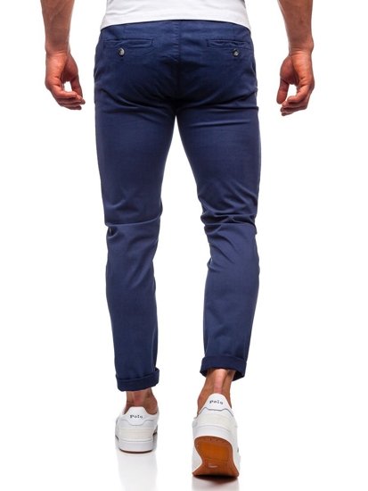 Pantaloni tipo chino da uomo blu Bolf 1146