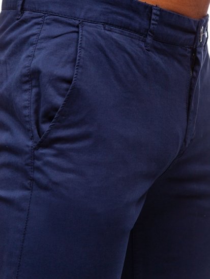 Pantaloni tipo chino da uomo blu Bolf 1146