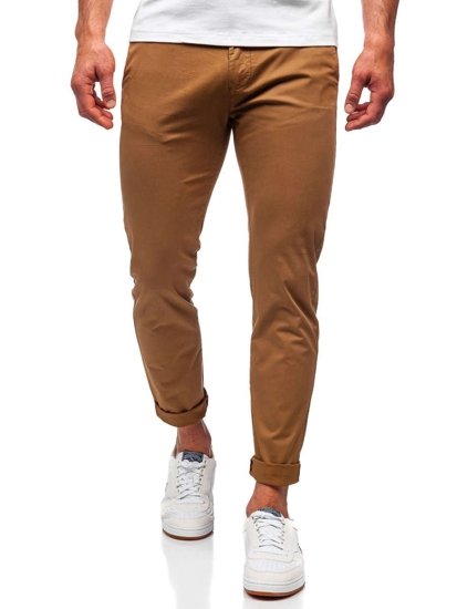 Pantaloni tipo chino da uomo cammello Bolf 1146