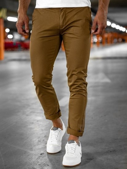 Pantaloni tipo chino da uomo cammello Bolf 1146