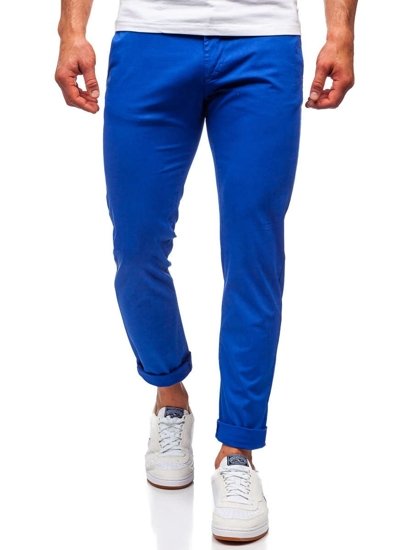 Pantaloni tipo chino da uomo cobalto Bolf 1146