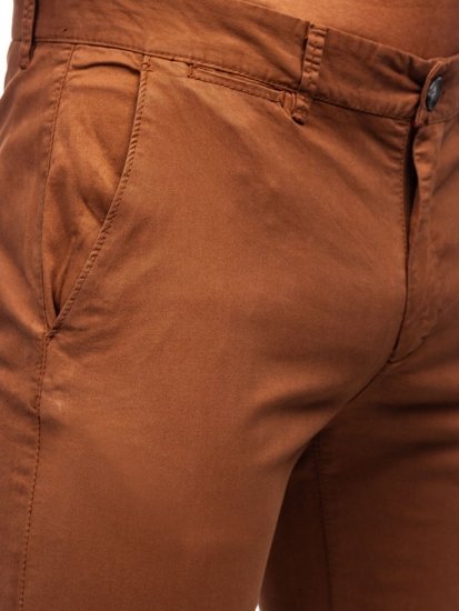 Pantaloni tipo chino da uomo marroni Bolf 1146