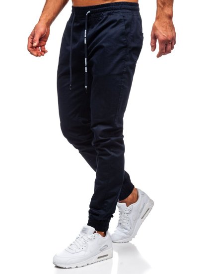 Pantaloni tipo jogger da uomo blu Bolf KA951