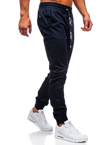 Pantaloni tipo jogger da uomo blu Bolf KA951