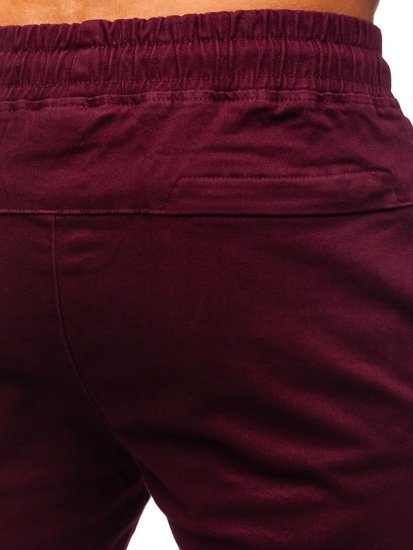 Pantaloni tipo jogger da uomo bordò Bolf B11119