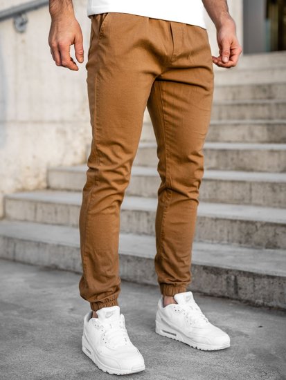 Pantaloni tipo jogger da uomo cammello Bolf 0905