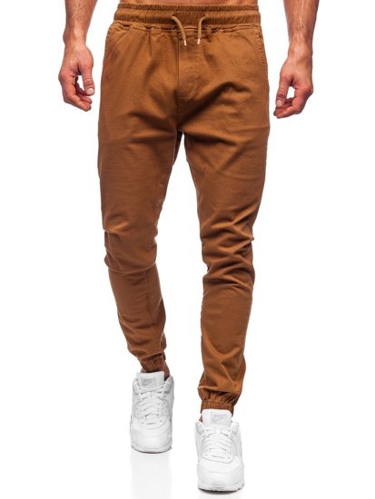 Pantaloni tipo jogger da uomo cammello Bolf 0905