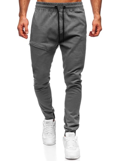 Pantaloni tipo jogger da uomo grigi Bolf B11119