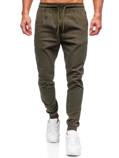 Pantaloni tipo jogger da uomo khaki Bolf 707