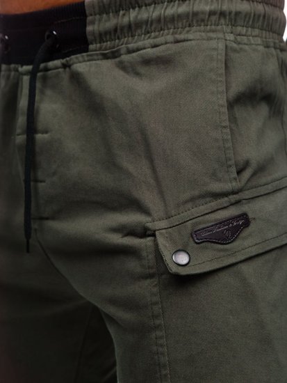 Pantaloni tipo jogger da uomo verdi Bolf B11103