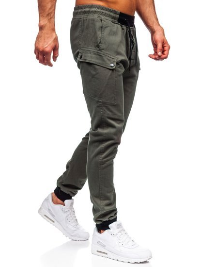 Pantaloni tipo jogger da uomo verdi Bolf B11103