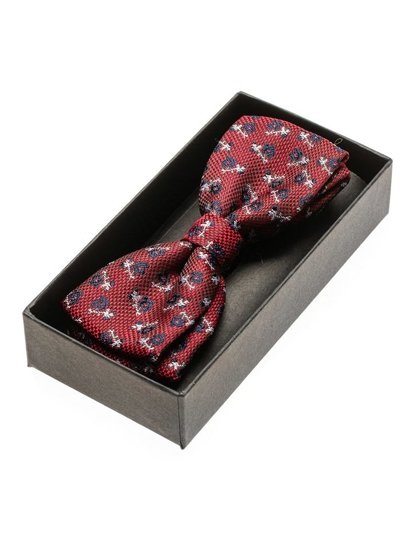 Papillon elegante da uomo rosso Bolf M103