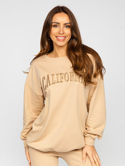 Set di tuta a due pezzi da donna California beige California Bolf VE50