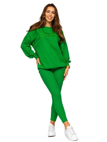 Set di tuta a due pezzi da donna California verde Bolf VE50