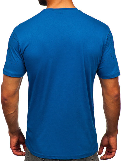 T-shirt con stampa da uomo azzurra Bolf 14204