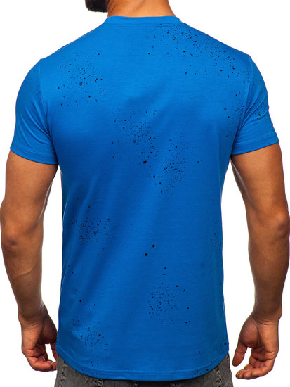 T-shirt con stampa da uomo azzurra Bolf 8T232