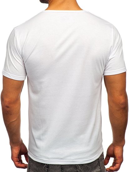 T-shirt con stampa da uomo bianca Bolf KS2625