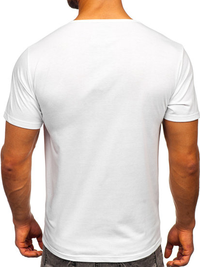 T-shirt con stampa da uomo bianca Bolf KS2653