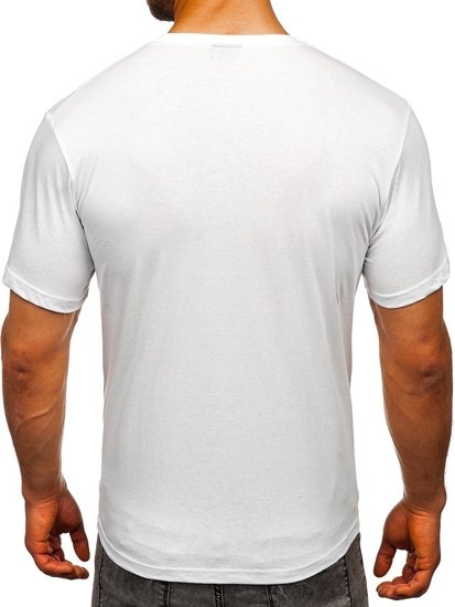 T-shirt con stampa da uomo bianco Bolf 0011