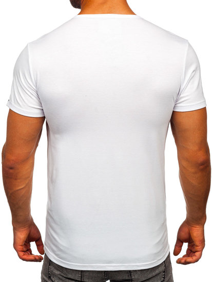 T-shirt con stampa da uomo bianco Bolf s028