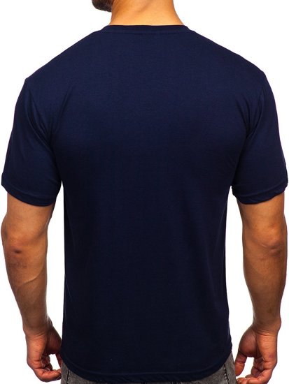 T-shirt con stampa da uomo blu Bolf 14802