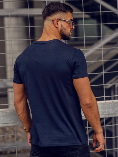 T-shirt con stampa da uomo blu Bolf Y70008A