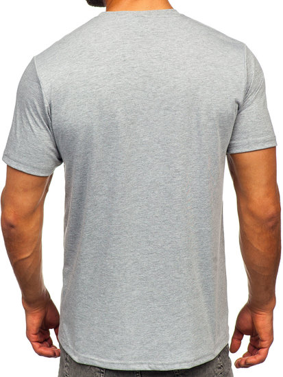 T-shirt con stampa da uomo grigia Bolf 14496