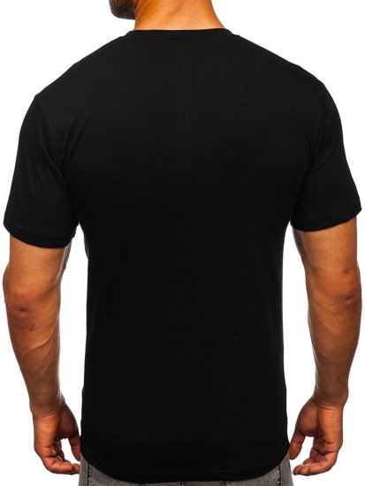 T-shirt con stampa da uomo nera Bolf 10858