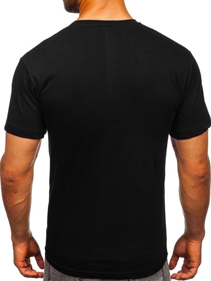 T-shirt con stampa da uomo nera Bolf 1267