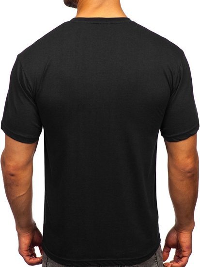 T-shirt con stampa da uomo nera Bolf 14802