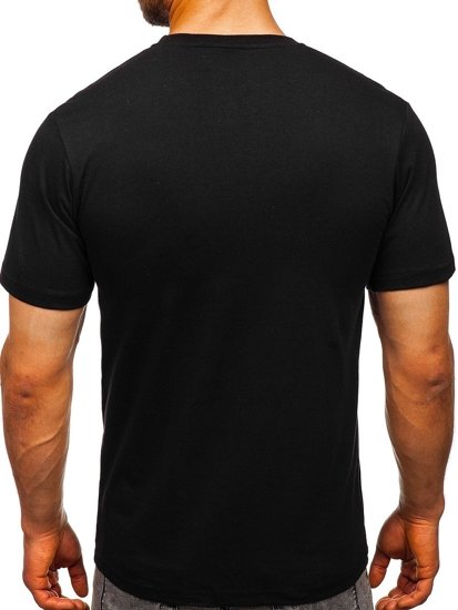 T-shirt con stampa da uomo nera Bolf 181519