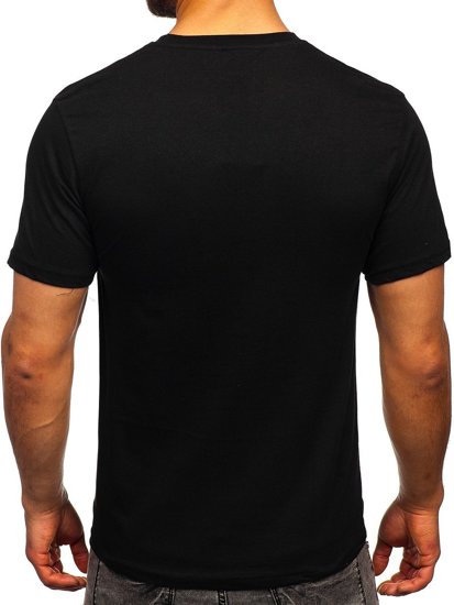 T-shirt con stampa da uomo nera Bolf 192244