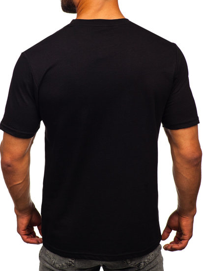 T-shirt con stampa da uomo nera Bolf 192245