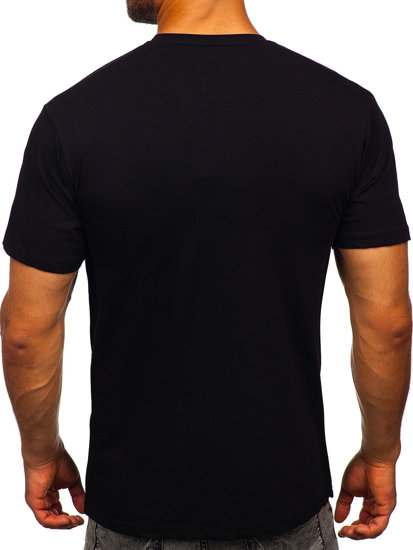 T-shirt con stampa da uomo nera Bolf 2186