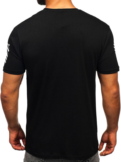 T-shirt con stampa da uomo nera Bolf 2611