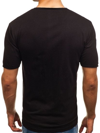 T-shirt con stampa da uomo nera Bolf 6295