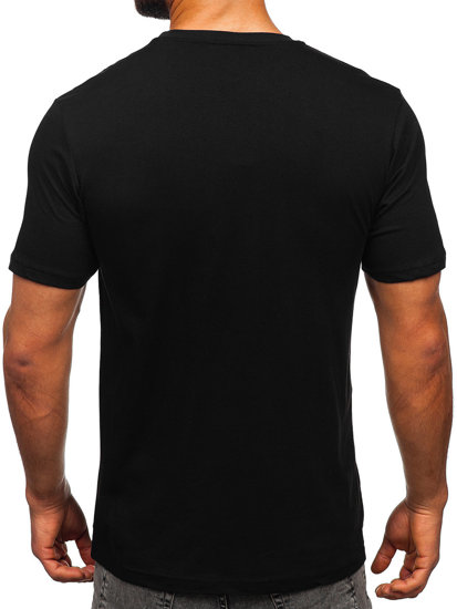 T-shirt con stampa da uomo nera Bolf 6300