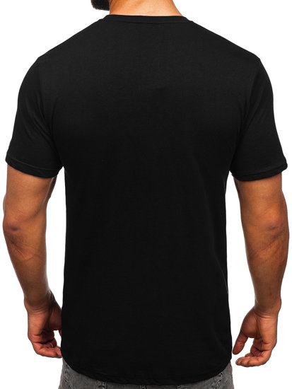 T-shirt con stampa da uomo nera Bolf JS1856