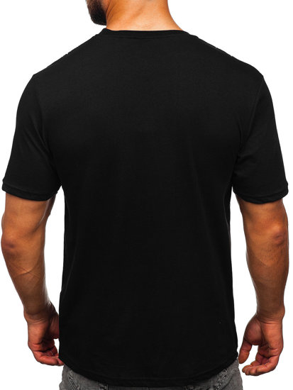 T-shirt con stampa da uomo nera Bolf KS2525T