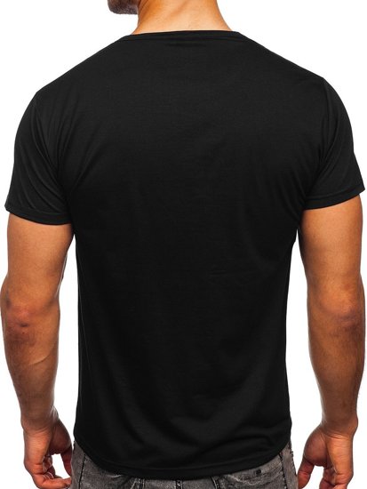 T-shirt con stampa da uomo nera Bolf KS2552