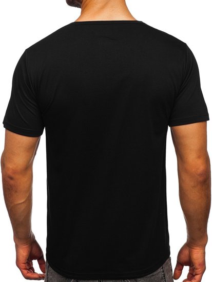 T-shirt con stampa da uomo nera Bolf KS2652