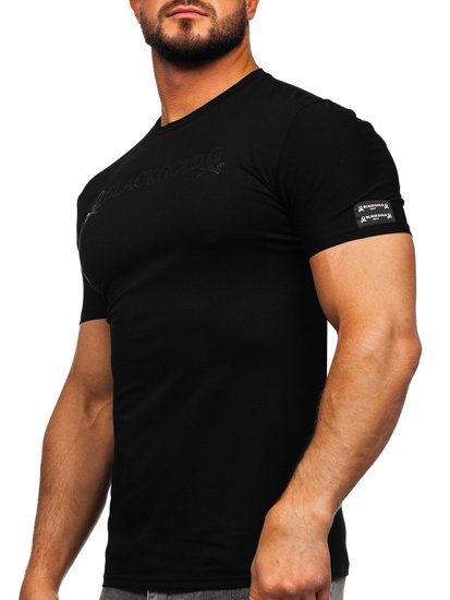 T-shirt con stampa da uomo nera Bolf MT3050