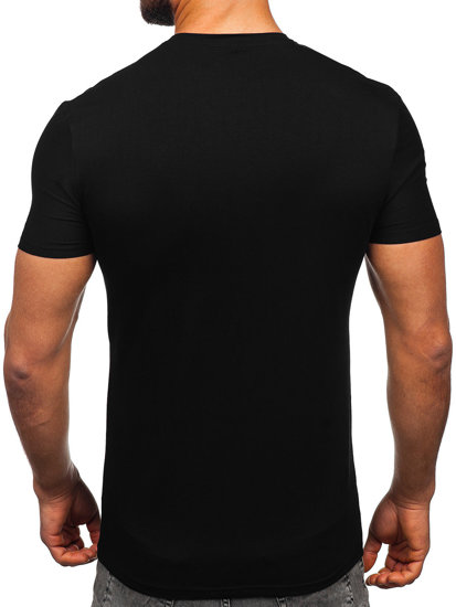 T-shirt con stampa da uomo nera Bolf MT3050