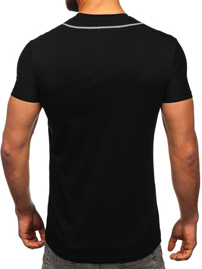 T-shirt con stampa da uomo nera Bolf MT3051