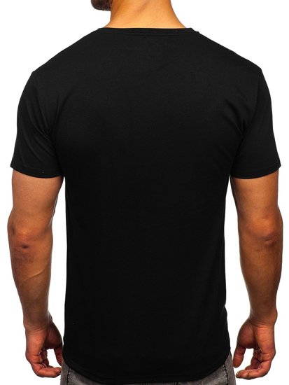 T-shirt con stampa da uomo nera Bolf Y70012