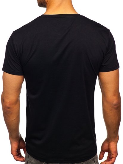 T-shirt con stampa da uomo nera Bolf Y70015