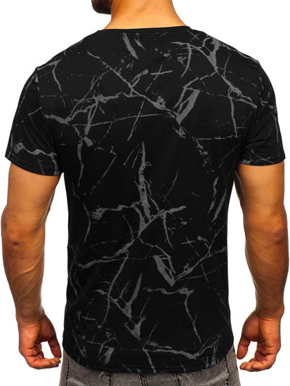 T-shirt con stampa da uomo nera Bolf Y70030