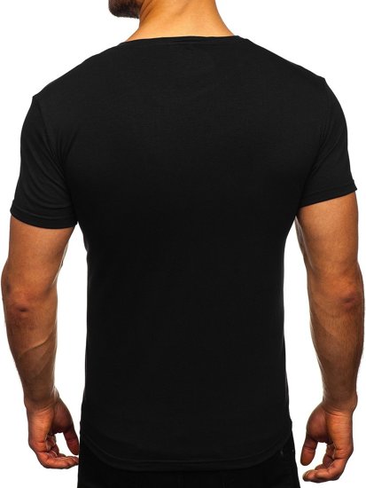 T-shirt con stampa da uomo nera Bolf Y70052