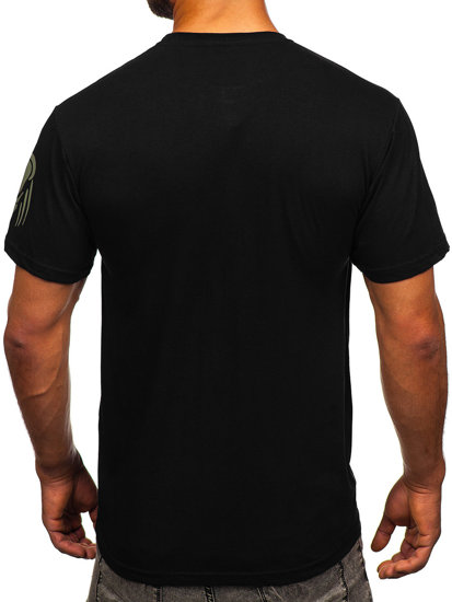 T-shirt con stampa da uomo nero Bolf 192379